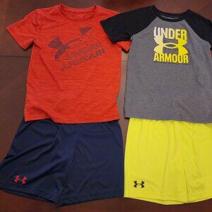 2 complete Boys Under Armour outfits size 7 lot/bundle
